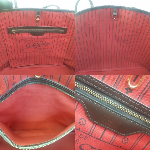 LOUIS VUITTON Neverfull GM Damier Ebene N51106 Genuine Tote Shoulder  bag - Picture 7 of 16